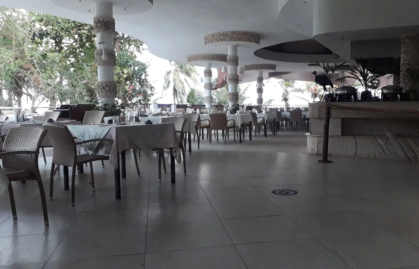 Beachfront restaurant at Leopard Beach Resort & Spa, Diani Beach Road