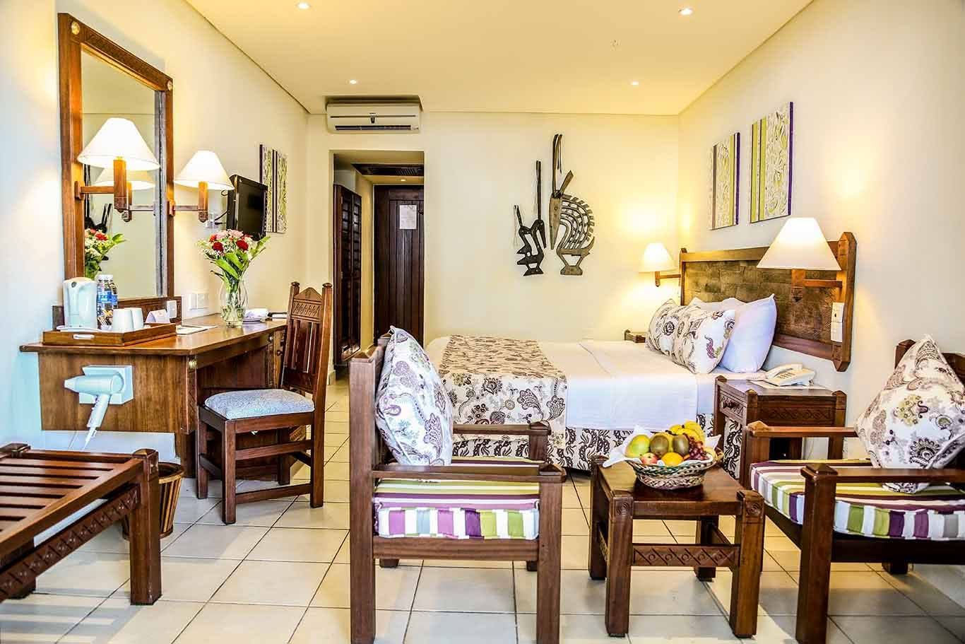 Sea-facing hotel room interior at Baobab Beach Resort